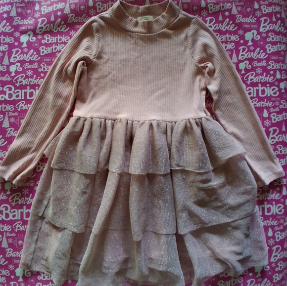 🎀Crewcuts Blush Tulle Party Layered Girls Dress Size 6 EUC & FREE GIFT - Picture 6 of 7
